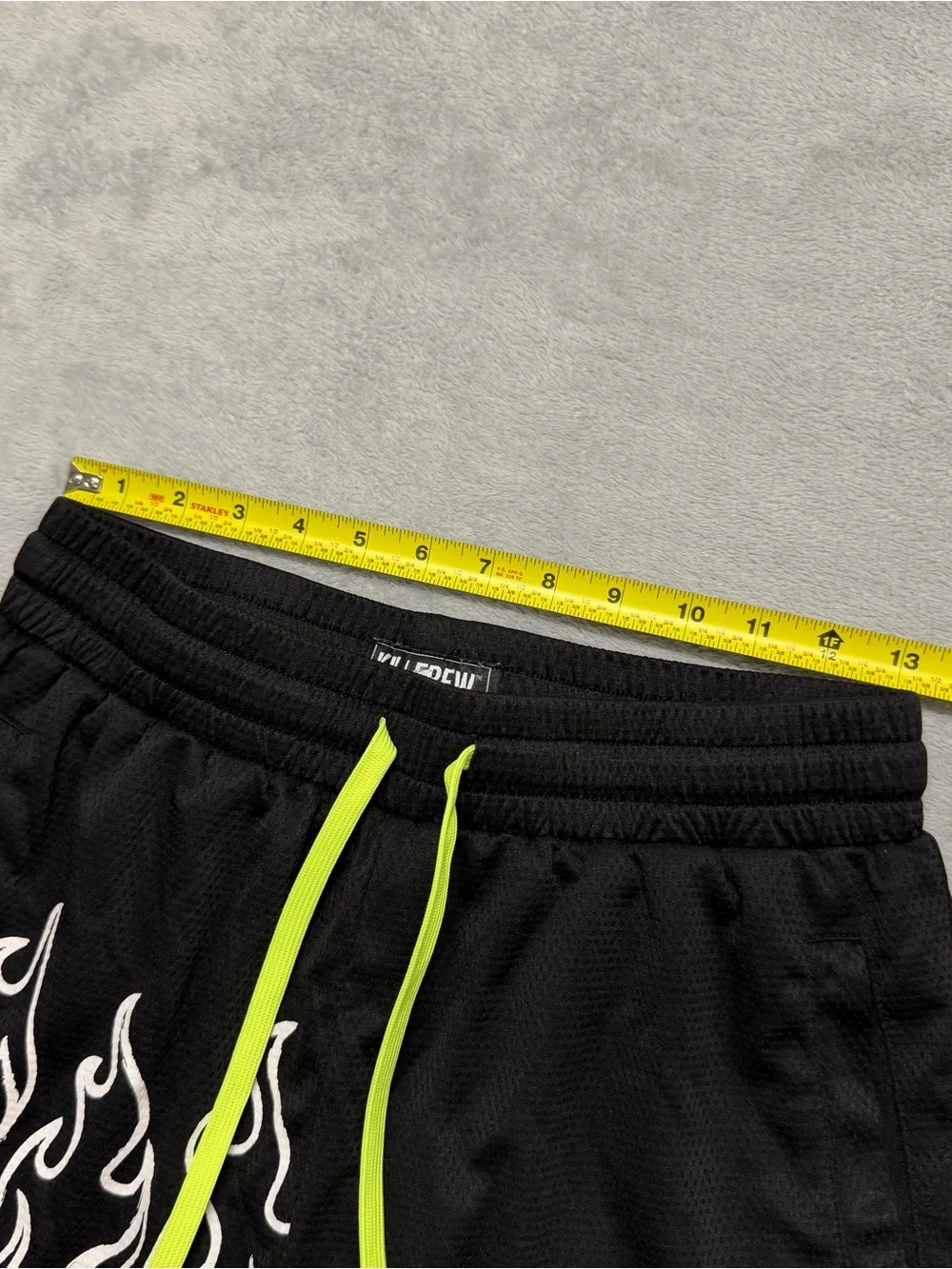 Kill Crew Muay Thai Flame Shorts Mens Medium Black Graphic Logo Athletic 4